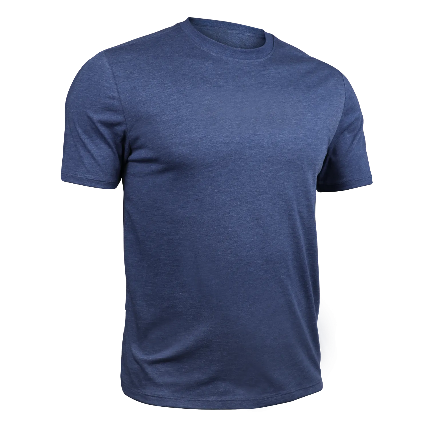 2UNDR All Day Crew Tee In Heathered Navy