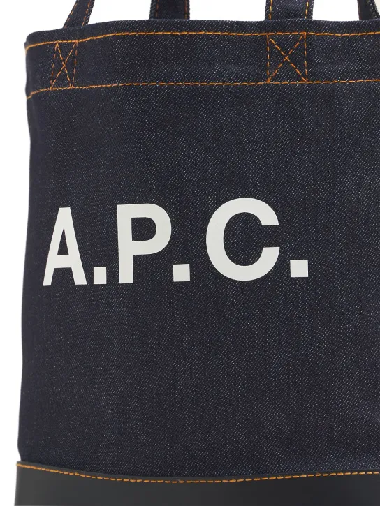 A.P.C.   Small Axel denim & leather tote bag 