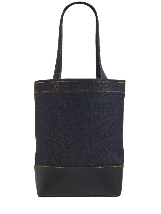 A.P.C.   Small Axel denim & leather tote bag 