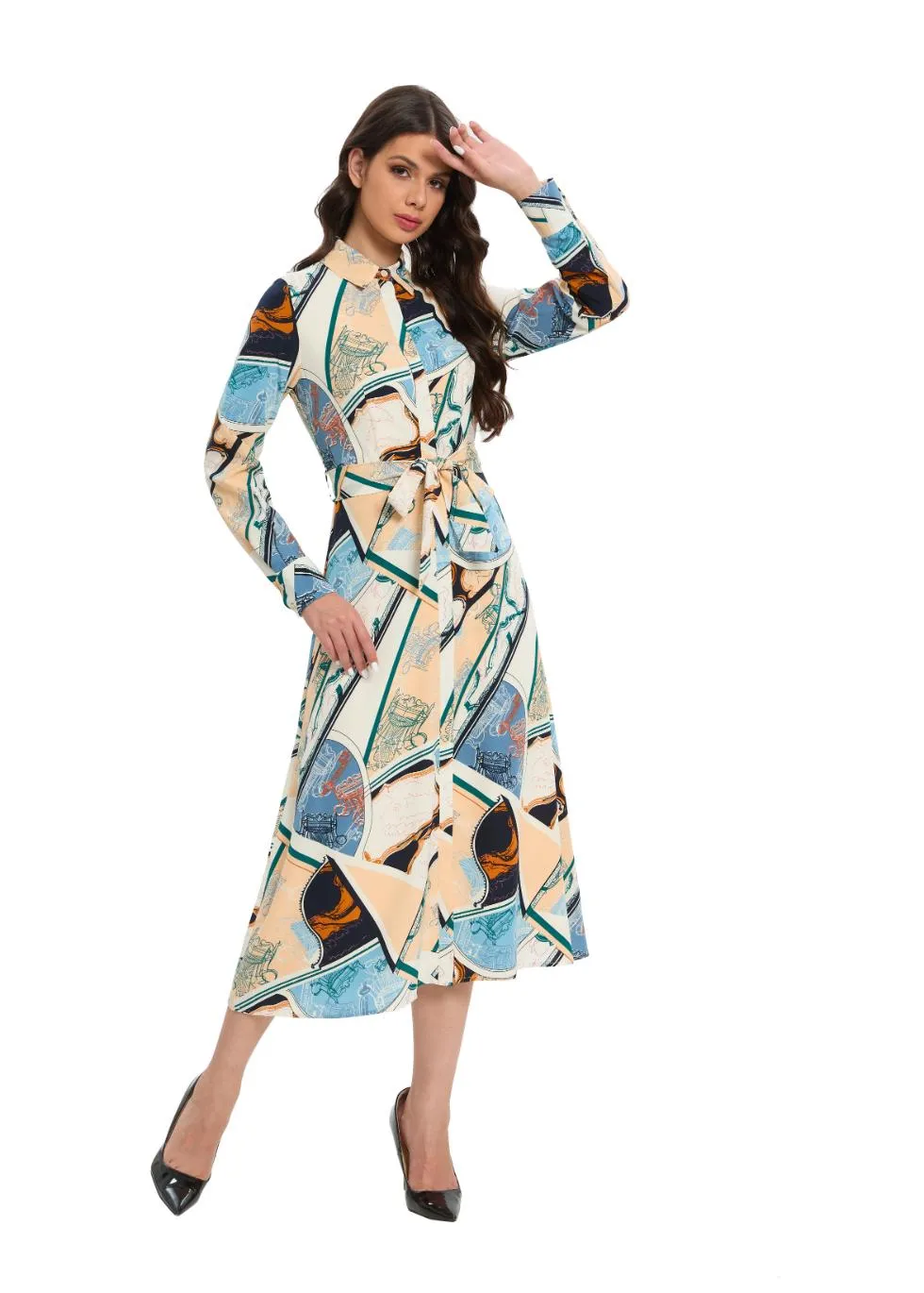 Azure Explorer Shirt Dress