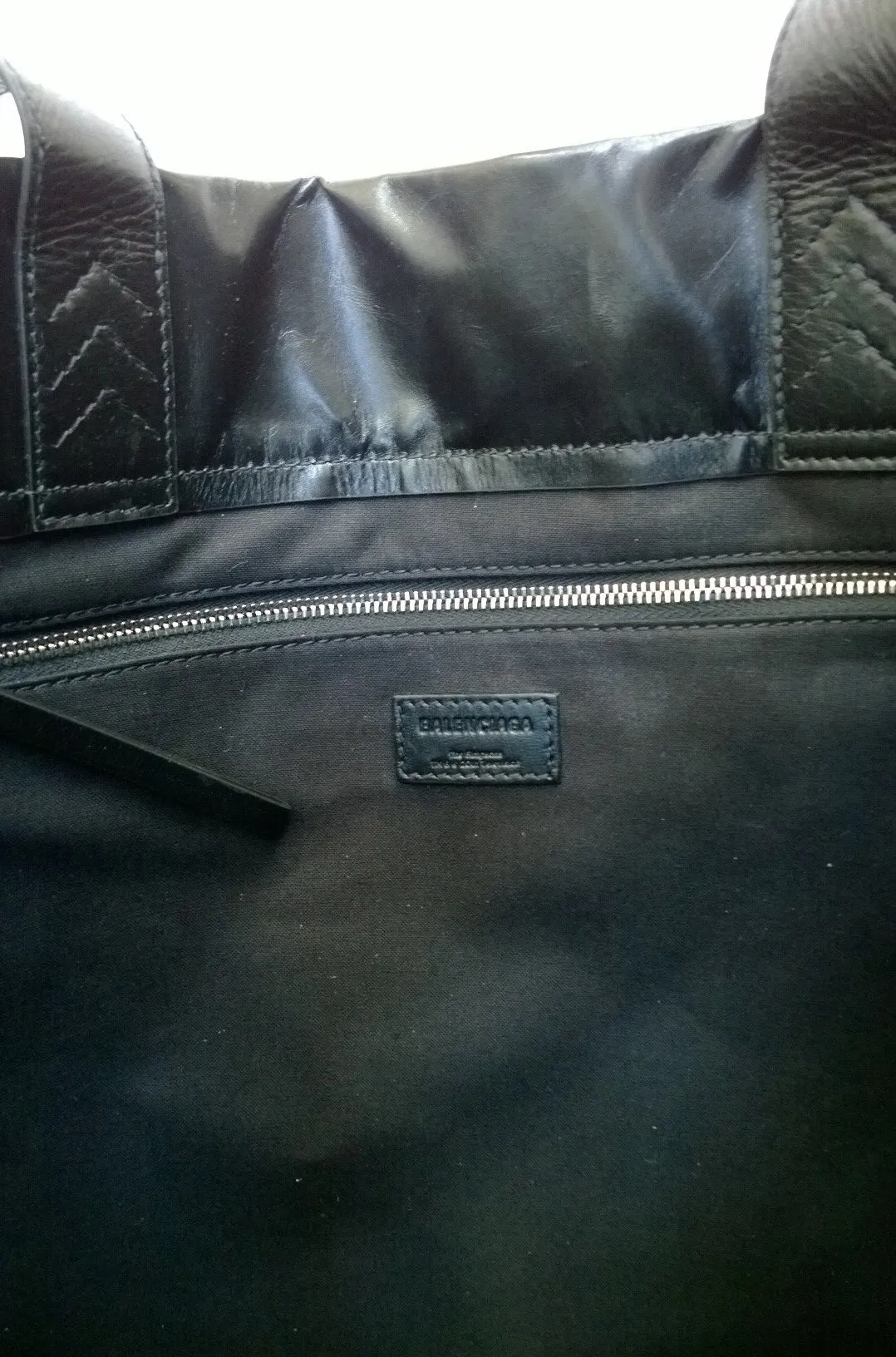 Balenciaga x Simpsons Black Leather Tote Bag Handbag