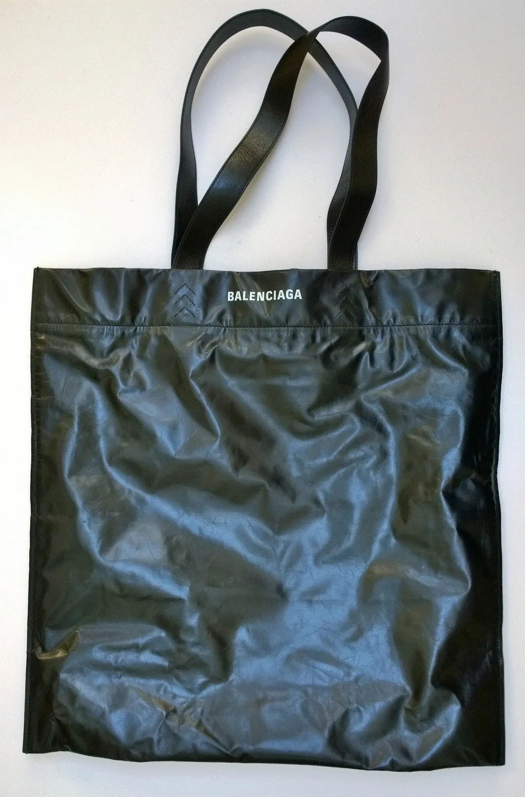 Balenciaga x Simpsons Black Leather Tote Bag Handbag