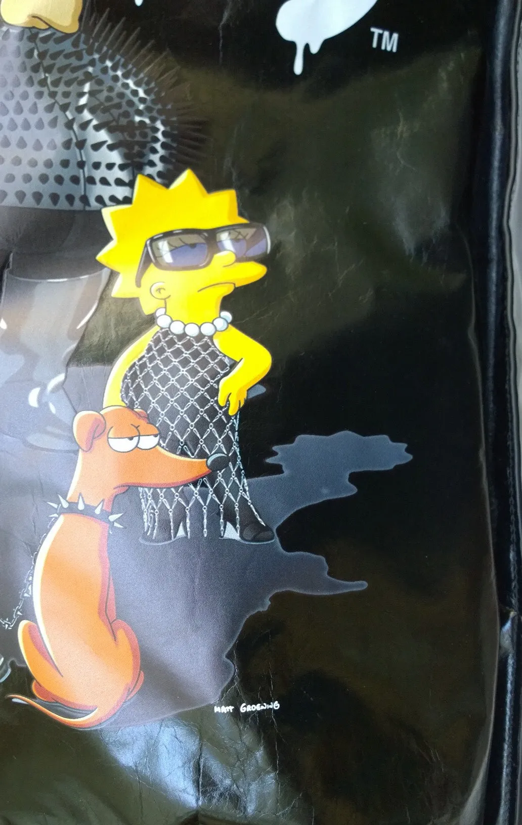 Balenciaga x Simpsons Black Leather Tote Bag Handbag