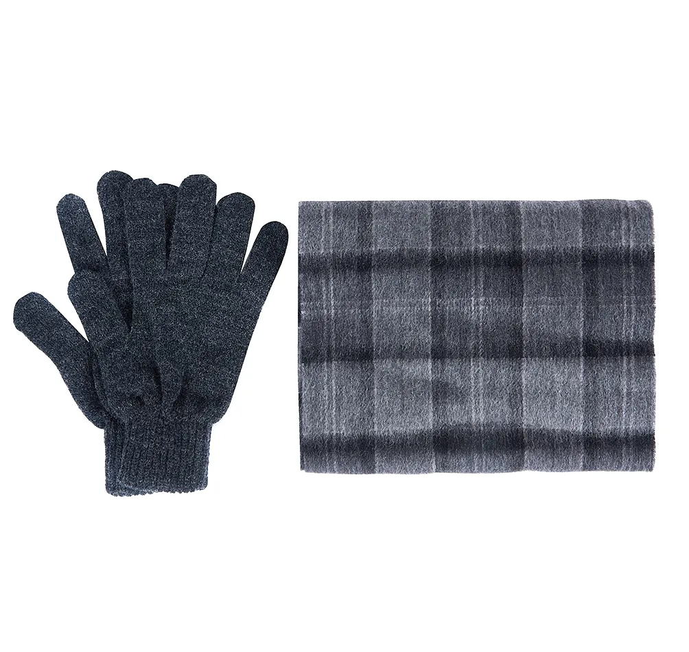 Barbour Lambswool Tartan Scarf & Glove Gift Set