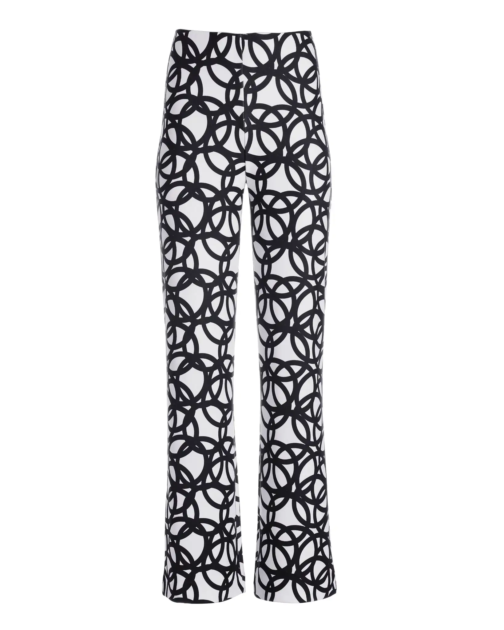 Beyond Travel Geo Print Palazzo Pant Jet Black/Ivory Coast