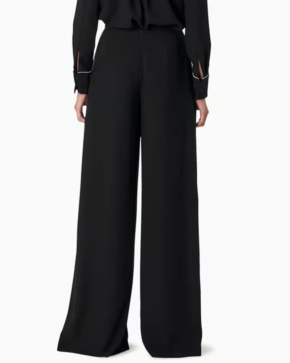 Black Pearl Pleated Wide Leg Pant