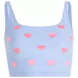 BLUE LOVE CROP TOP VEST BY22343