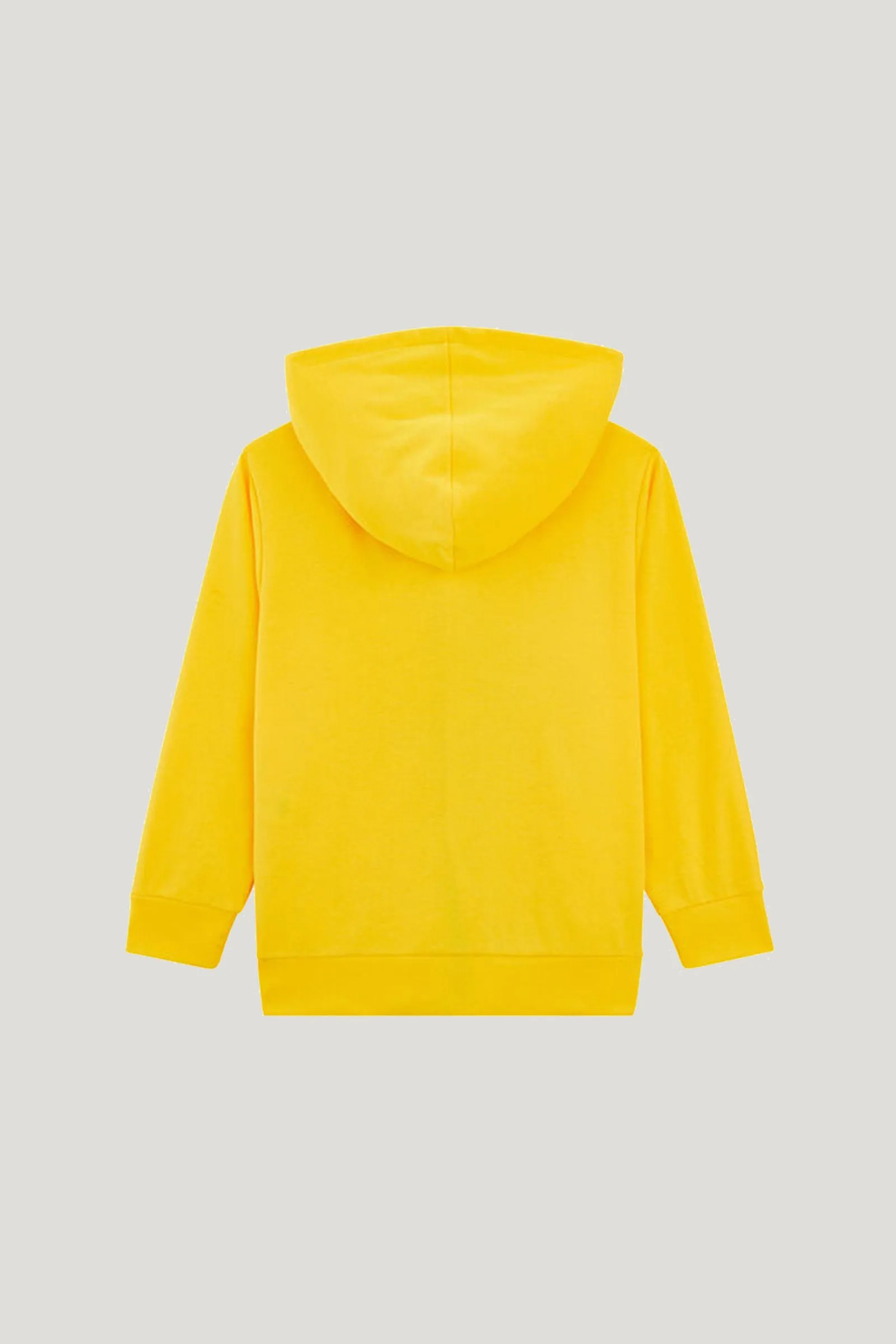 Boy's Yellow With Black Zipper Detail Hoodie Sweatshirt