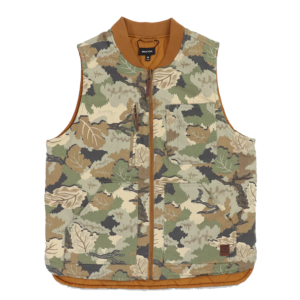 Brixton Abraham Reversible Vest Leaf Camo/Golden Brown