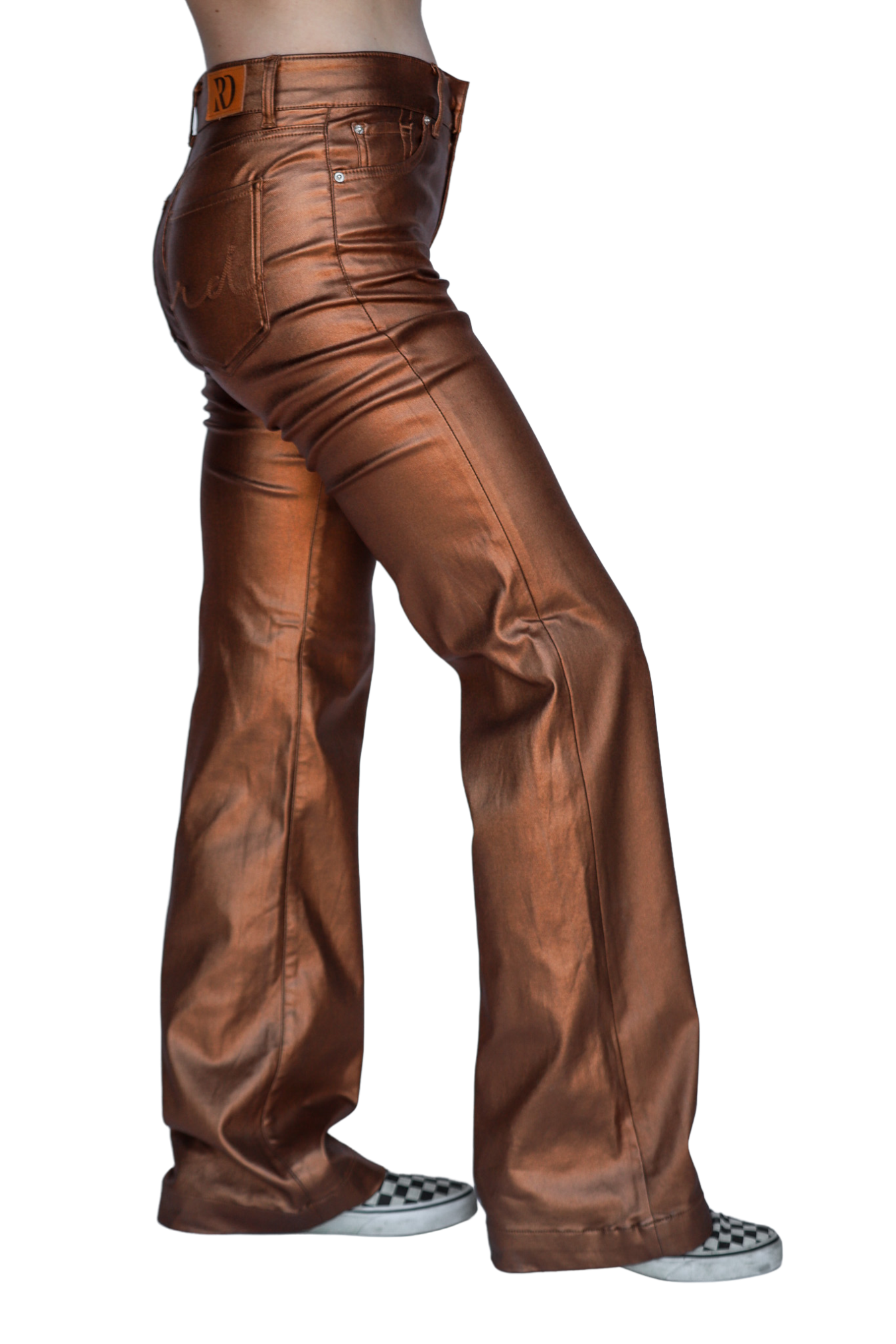 BRONZE METALLIC SIGNATURE TROUSERS