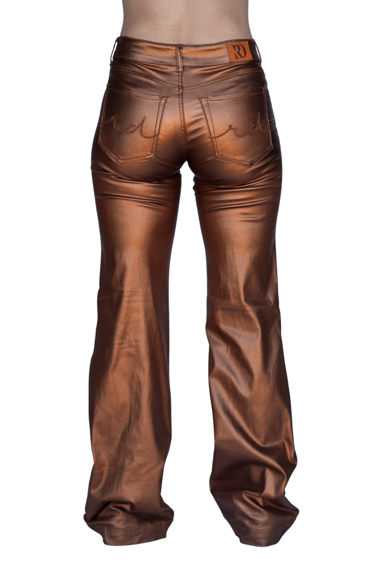 BRONZE METALLIC SIGNATURE TROUSERS