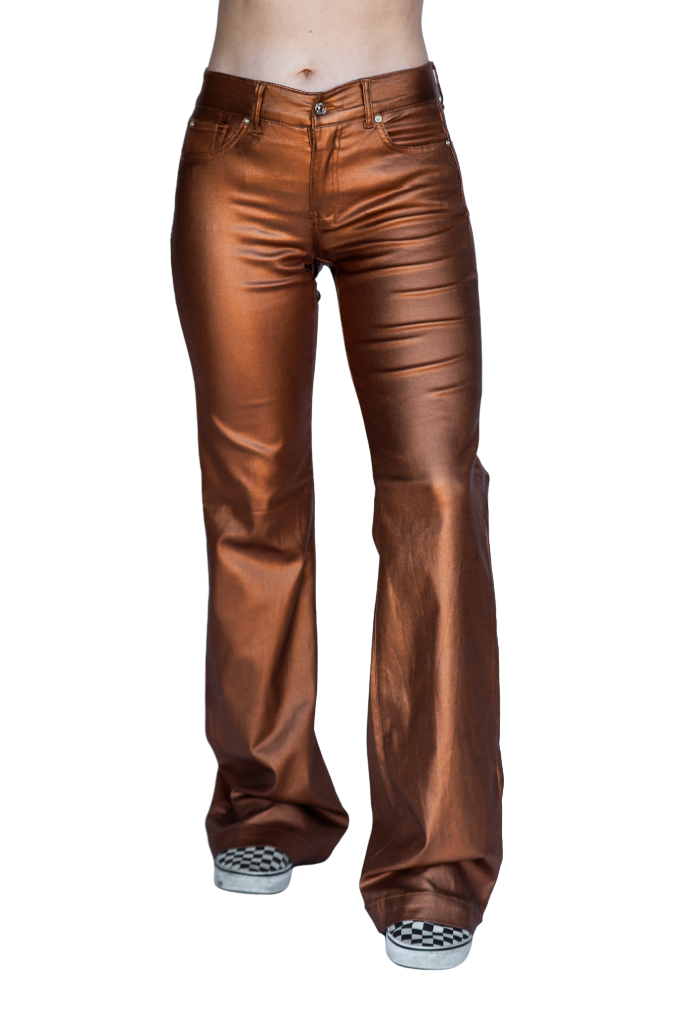 BRONZE METALLIC SIGNATURE TROUSERS