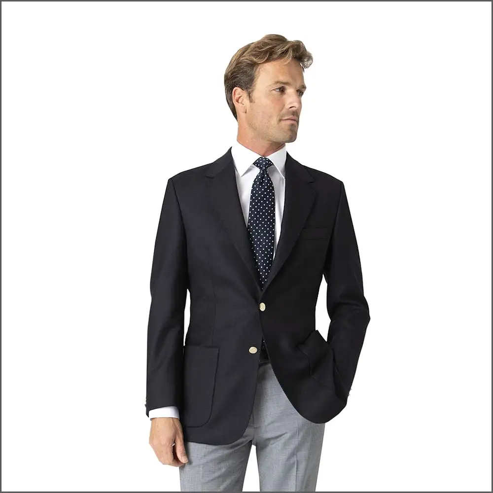 Brook Taverner Oxford Classic Navy Pure Wool Blazer***