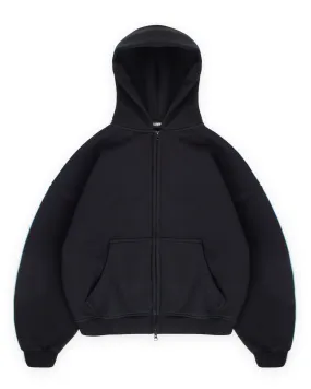 BUBBLE FIT ZIP HOODIE - BLACK