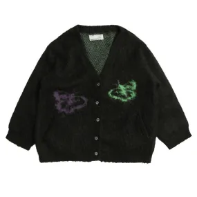 Butterflies Mohair Wool Cardigan