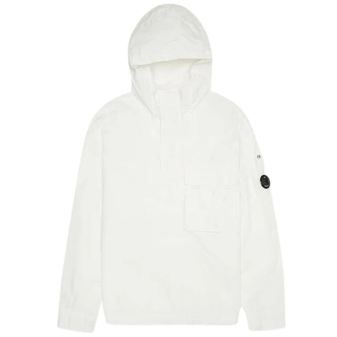 C P Company Flat Nylon White Overshirt Jacket