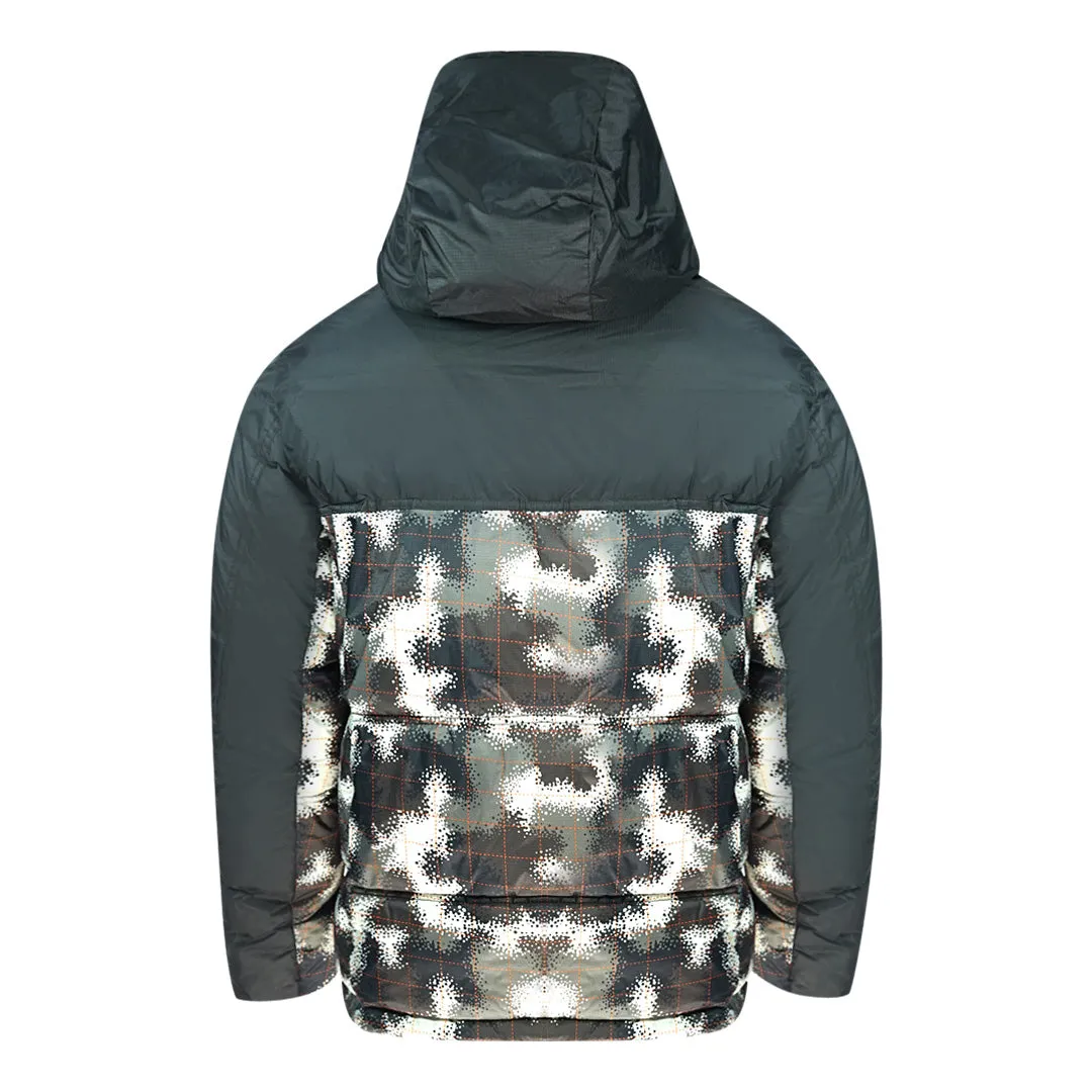 Champion Half Zip Black Camo Hooded Padded Jacket