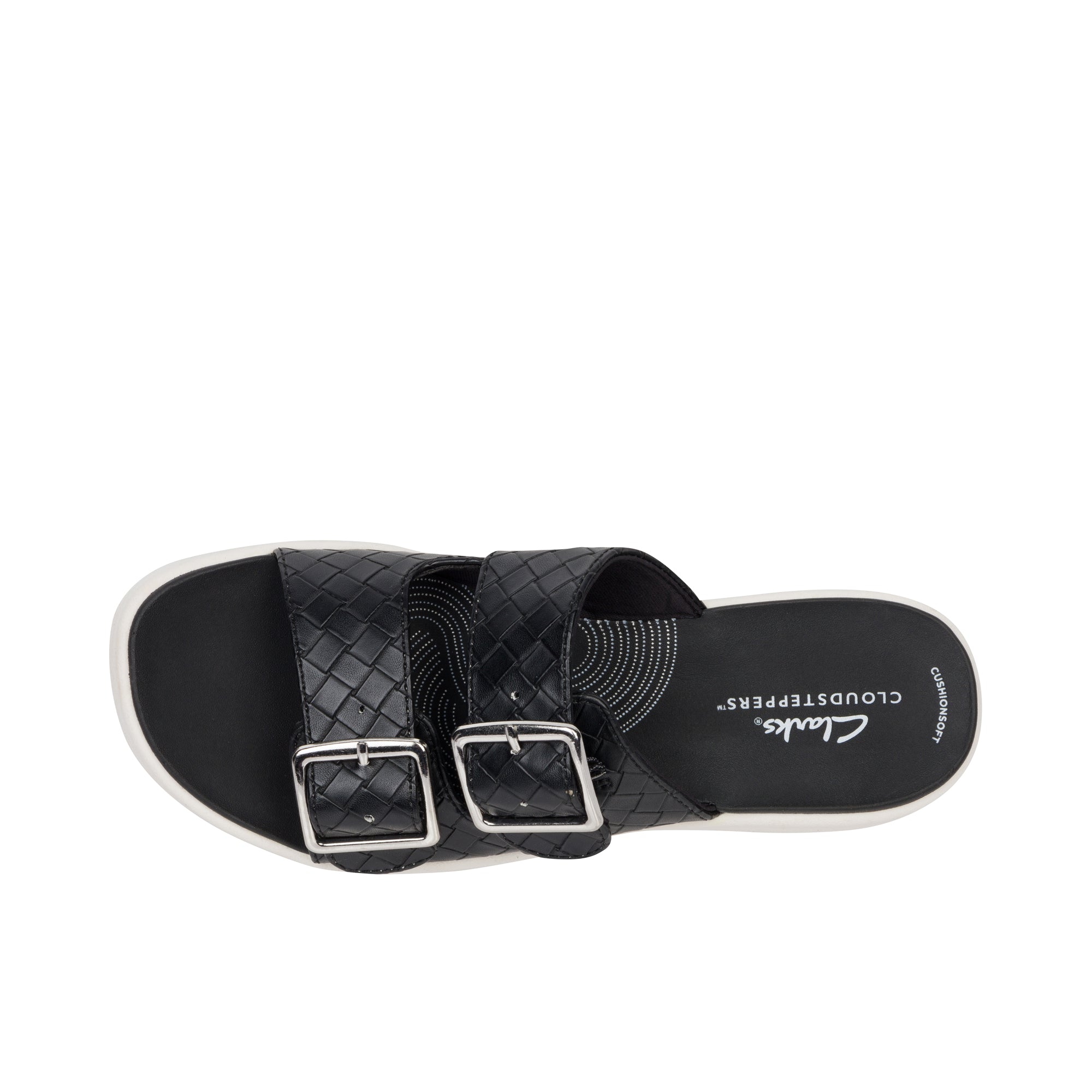 Clarks Womens Drift Buckle Black Woven