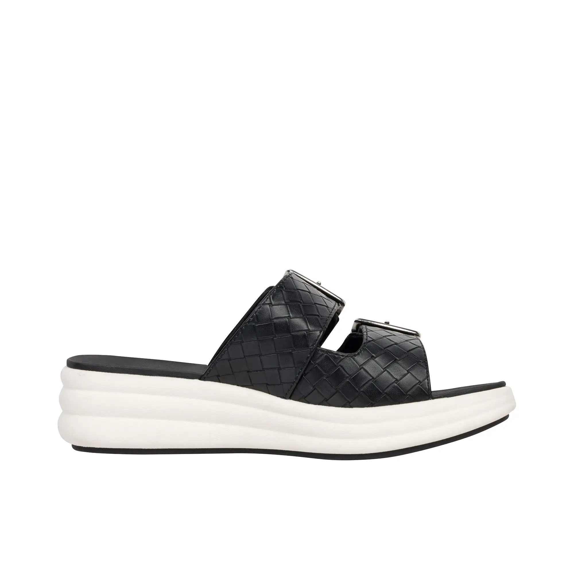 Clarks Womens Drift Buckle Black Woven