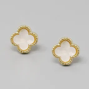 Clover Shape Stud Earrings