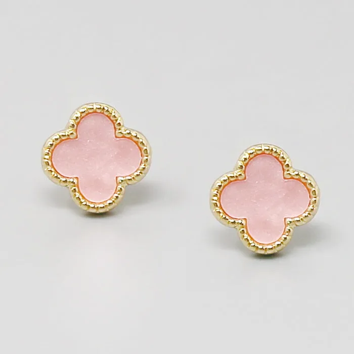 Clover Shape Stud Earrings