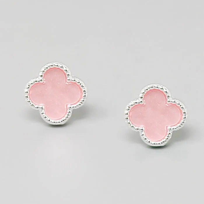 Clover Shape Stud Earrings