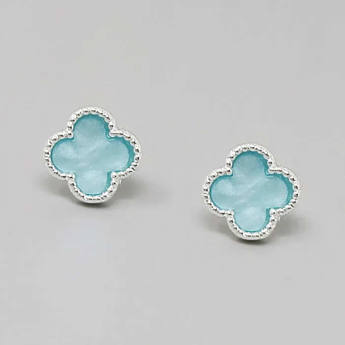 Clover Shape Stud Earrings