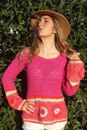 Crochet Pink Sweater