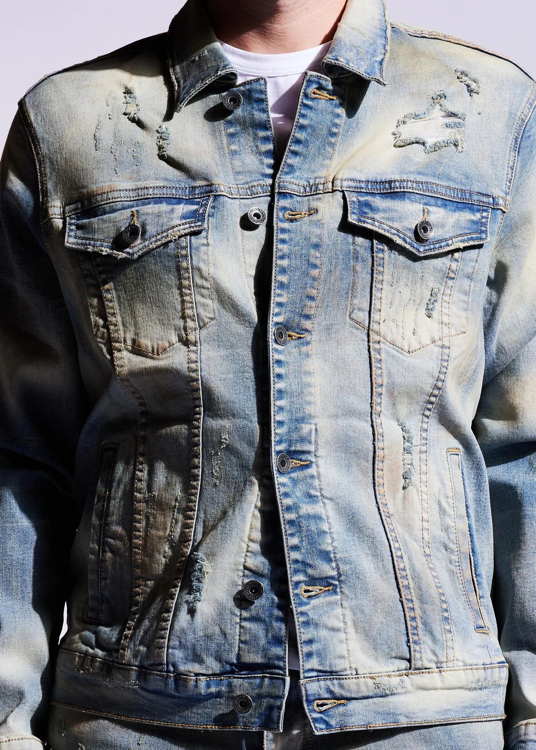 CRYSP BERING DENIM JACKET - BLUE SAND (CRYSPF221-200)