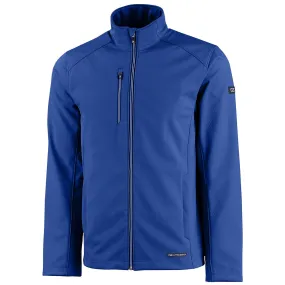 Cutter & Buck Men's Tour Blue Evoke Eco Softshell Recycled Full Zip Jacket