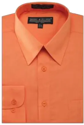 DANIEL ELLISSA BASIC DRESS SHIRT W/ CONVERTIBLE CUFF DS3001 ORANGE