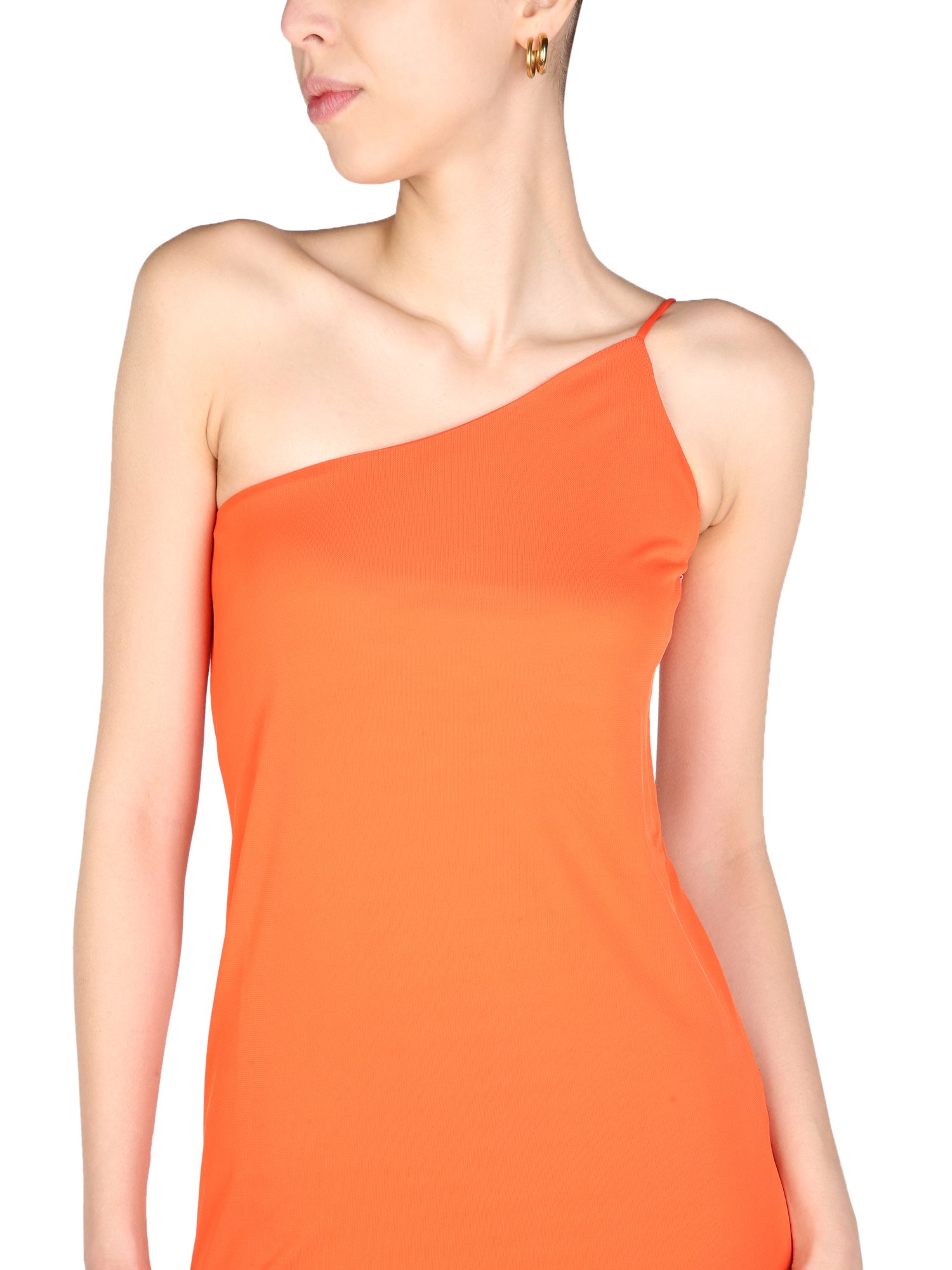 DSQUARED    ONE SHOULDER VISCOSE DRESS