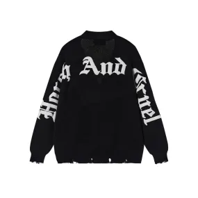 Gothic Logo Printed Cardigan