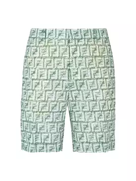 Green FF linen short trousers