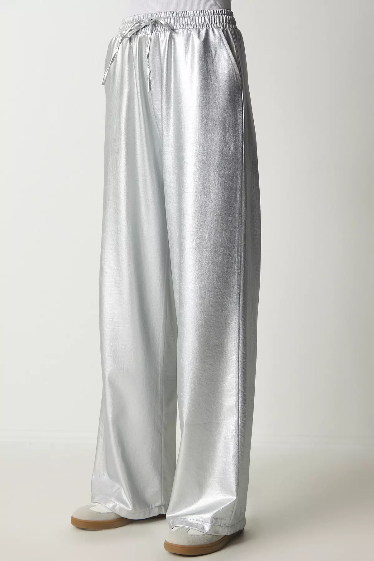 Happiness Istanbul Metallic Palazzo Pants