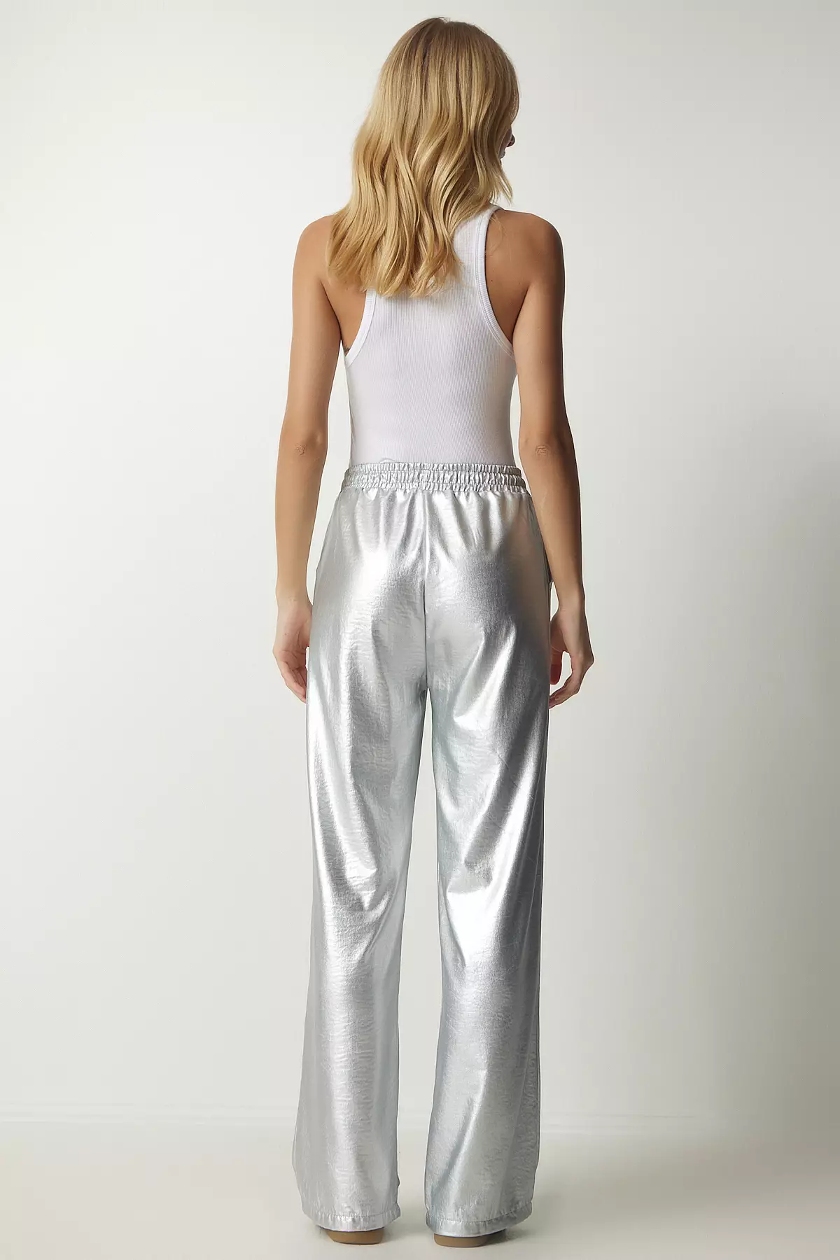 Happiness Istanbul Metallic Palazzo Pants