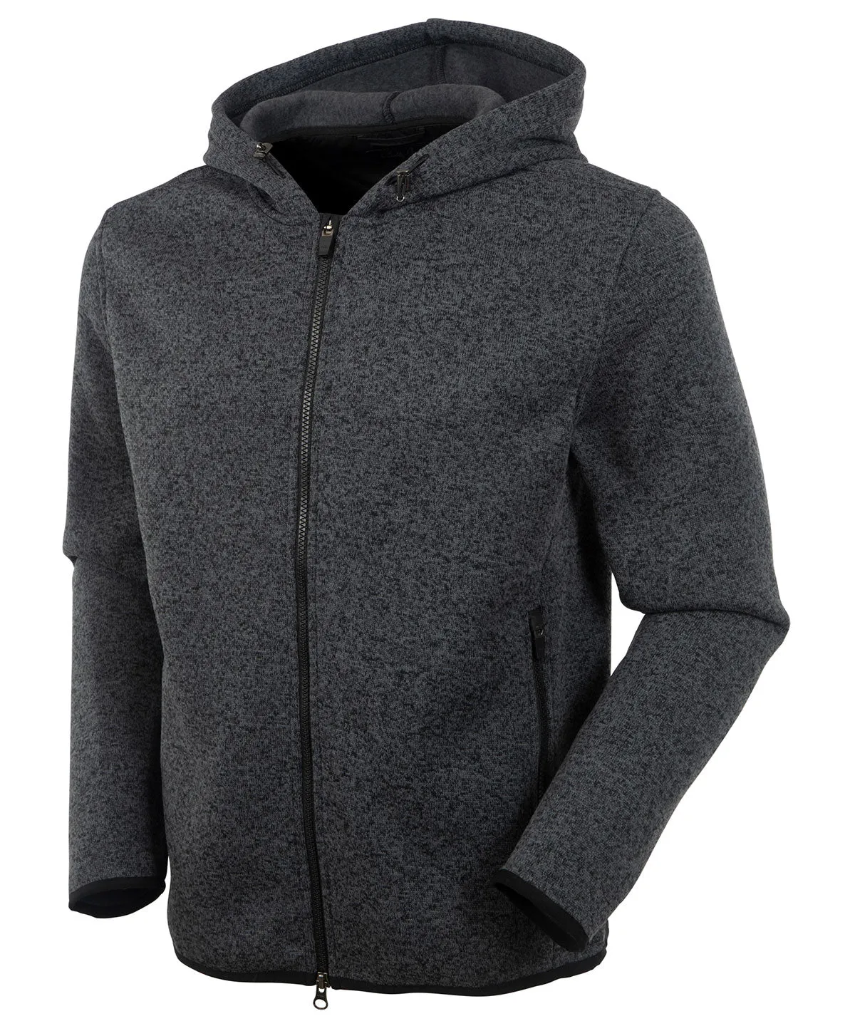 Heathered Full Zip Performance Fleece Hoody Jacket