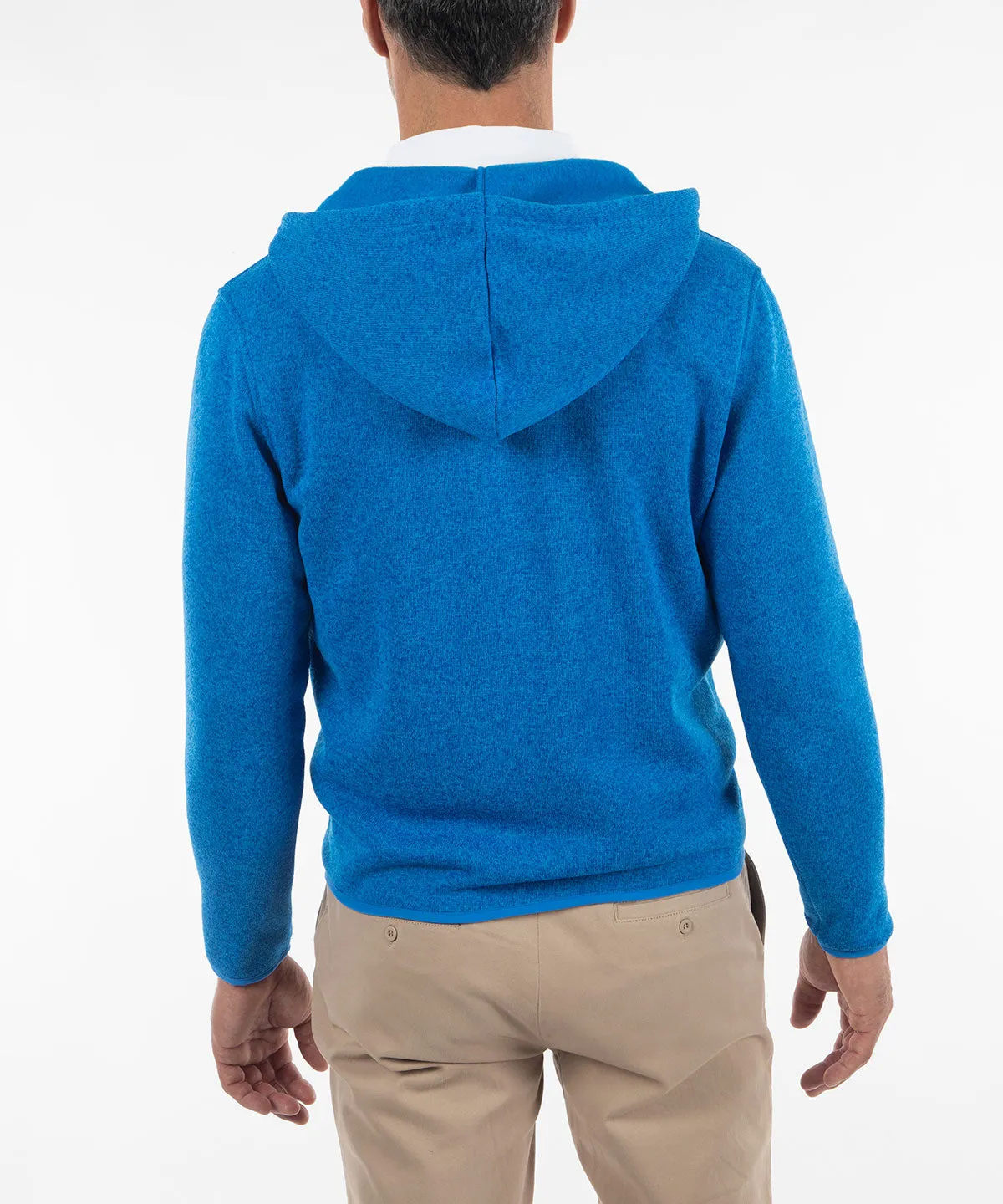 Heathered Full Zip Performance Fleece Hoody Jacket