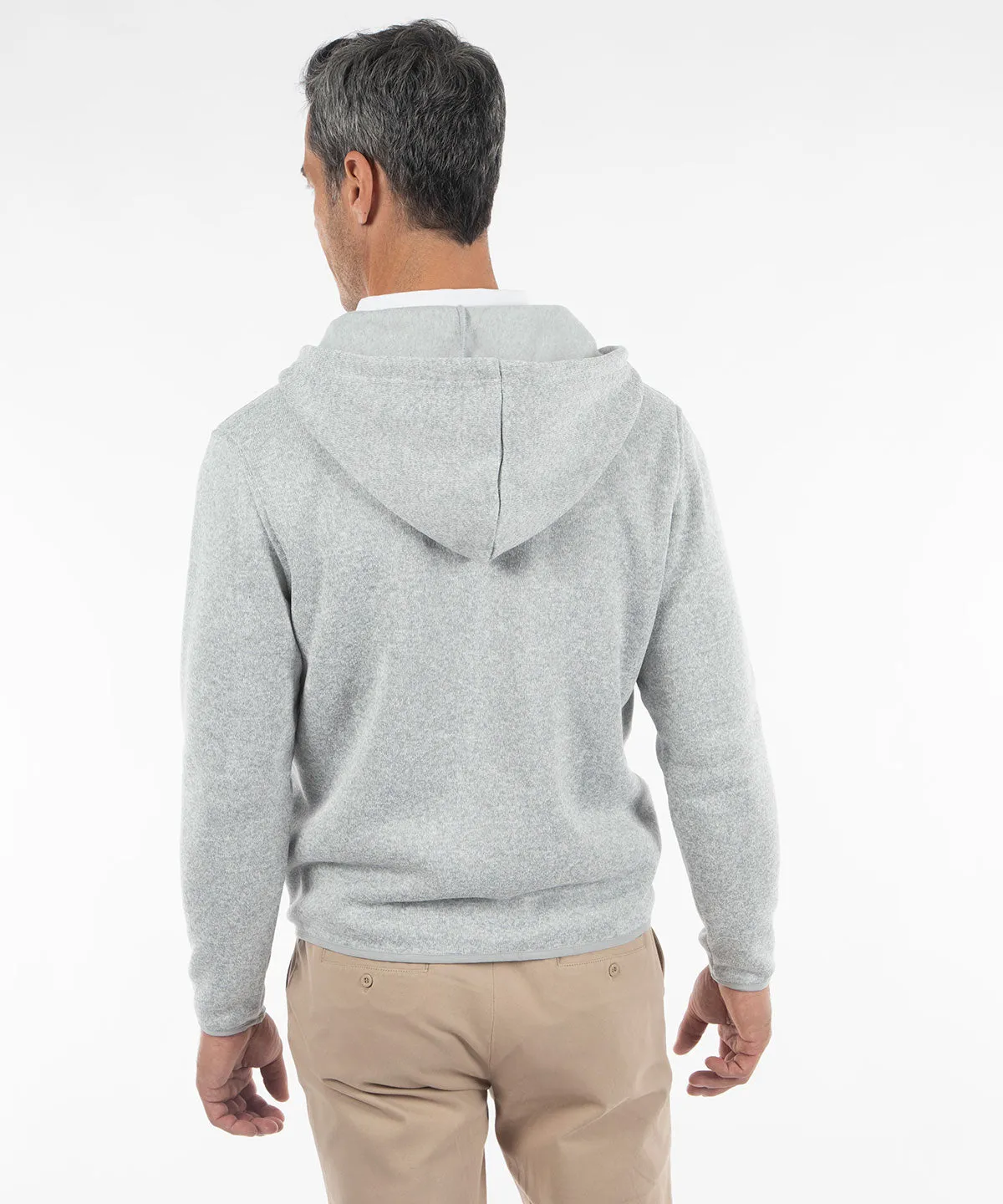 Heathered Full Zip Performance Fleece Hoody Jacket