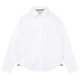 Hugo Boss Boys Long Sleeved Slim Fit Dress Shirt _White J25O35-10P