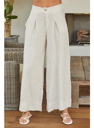 INGRID PALAZZO LINEN PANTS