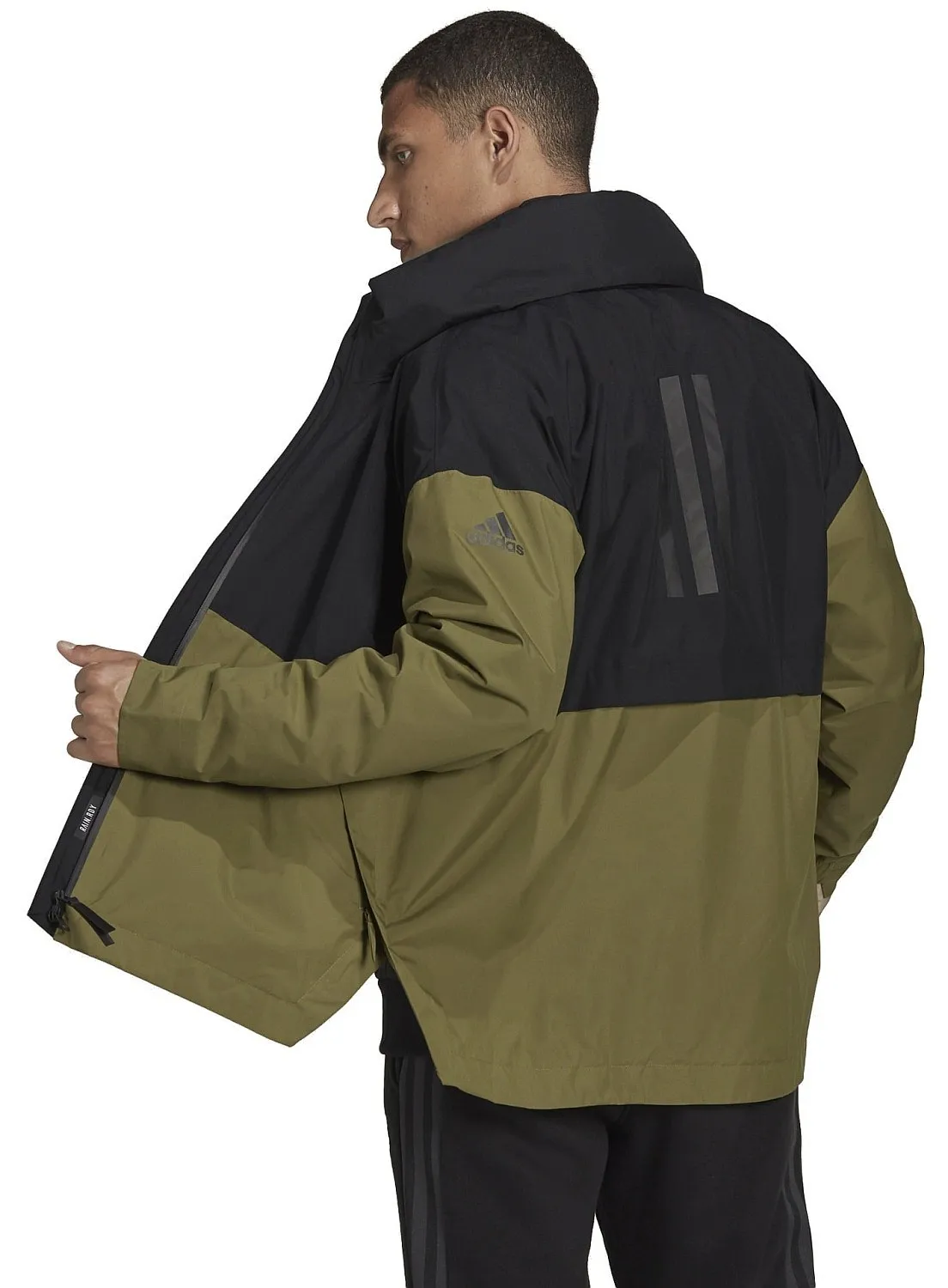 jacket adidas Performance Urban Rain.RDY - Black/Wild Moss - men´s