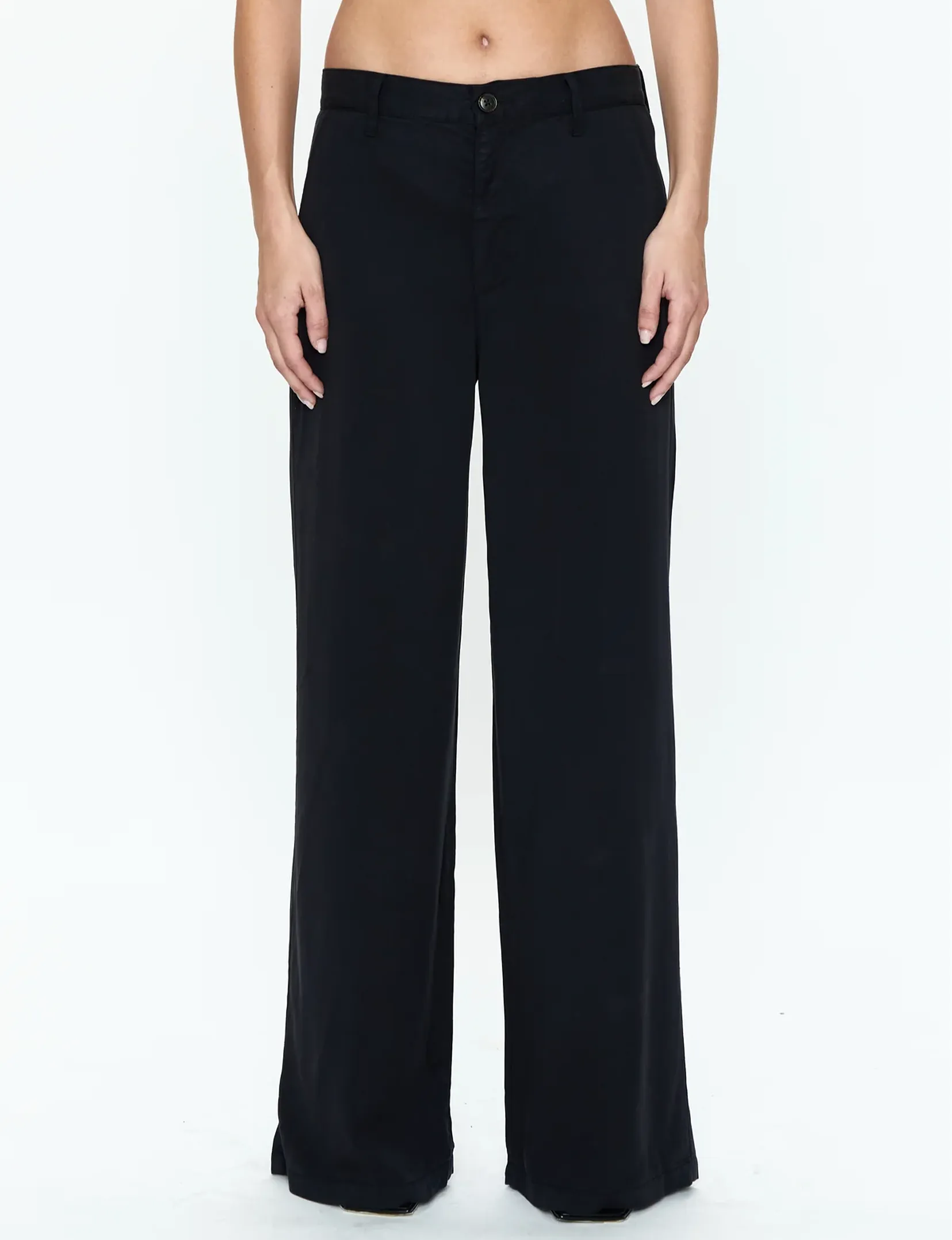 Jayden Wide Leg Denim Pant, Fade To Black