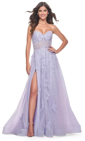 La Femme 32145 - Lace Corset Prom Dress