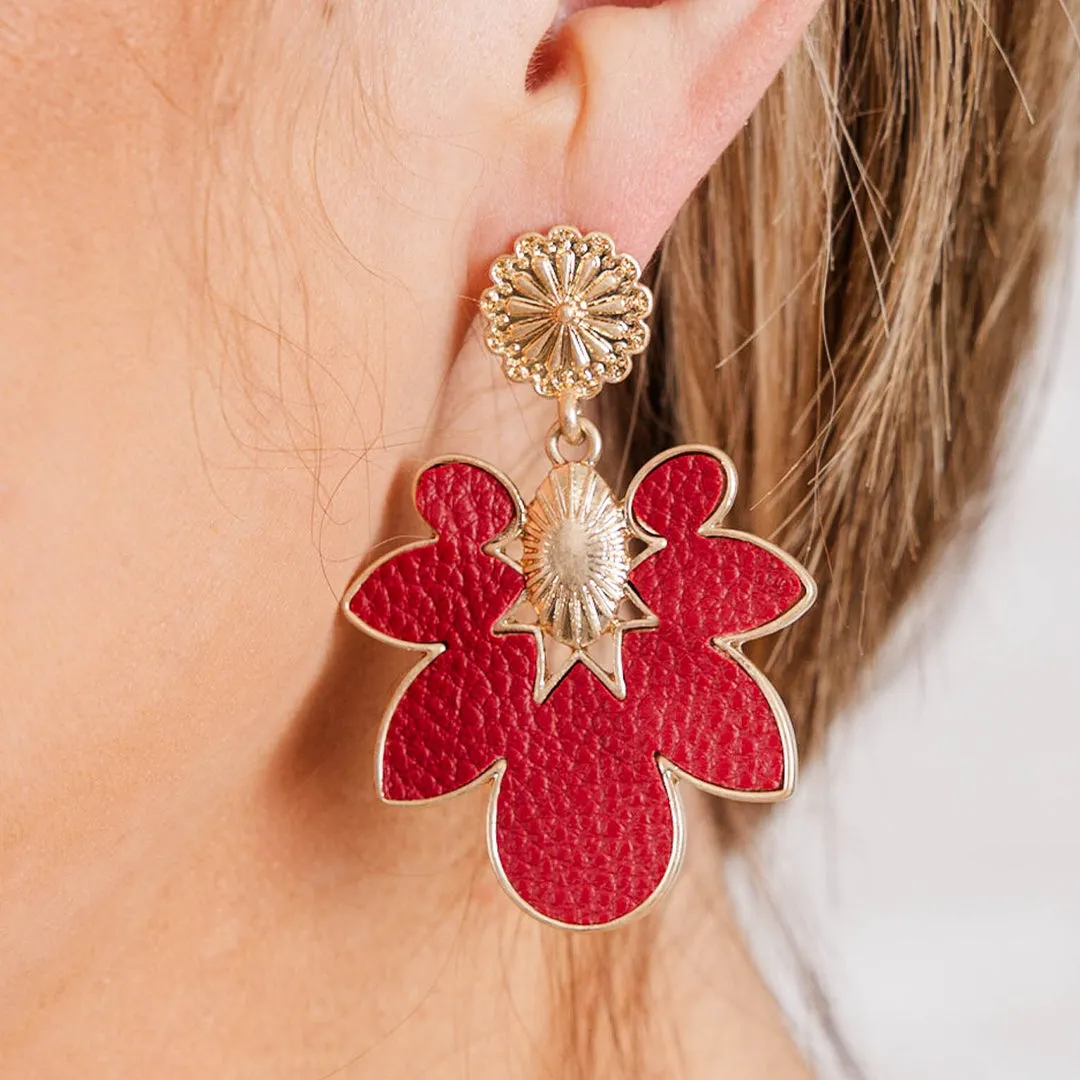 Level Of Fierce Earrings, Burgundy