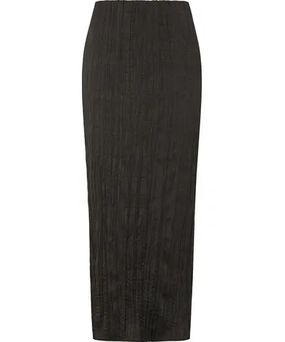 Lily and Lionel Women's Lala Crinkle Pencil Midi Skirt In Black