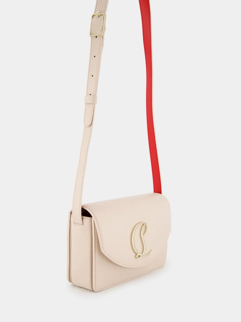 Loubi54 Beige Nappa Crossbody Bag