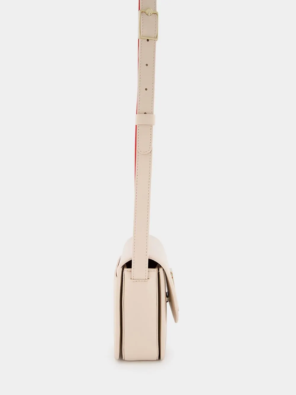 Loubi54 Beige Nappa Crossbody Bag