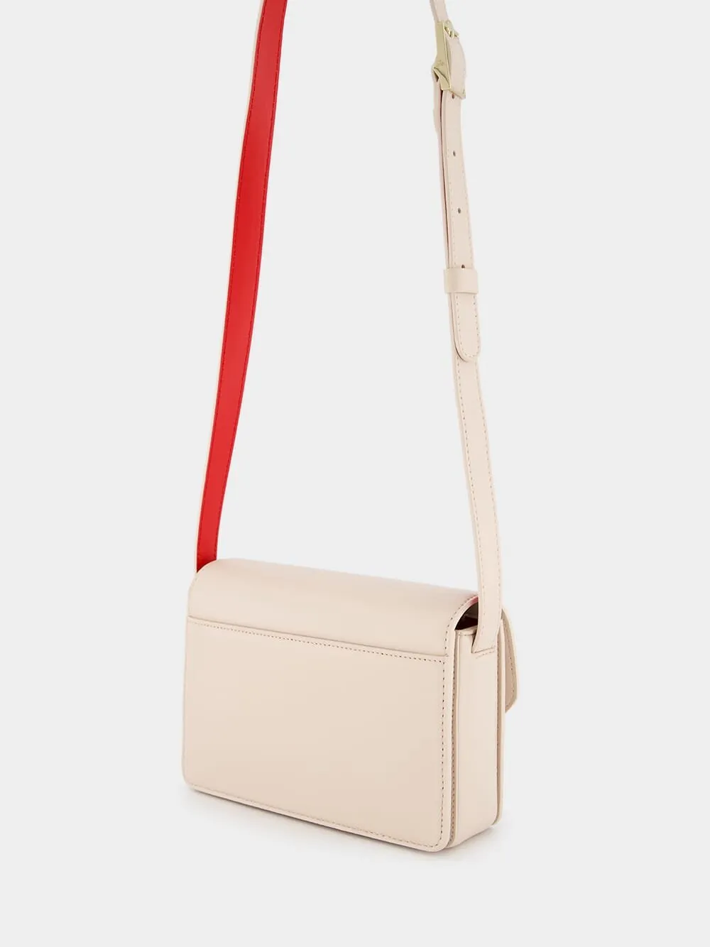 Loubi54 Beige Nappa Crossbody Bag