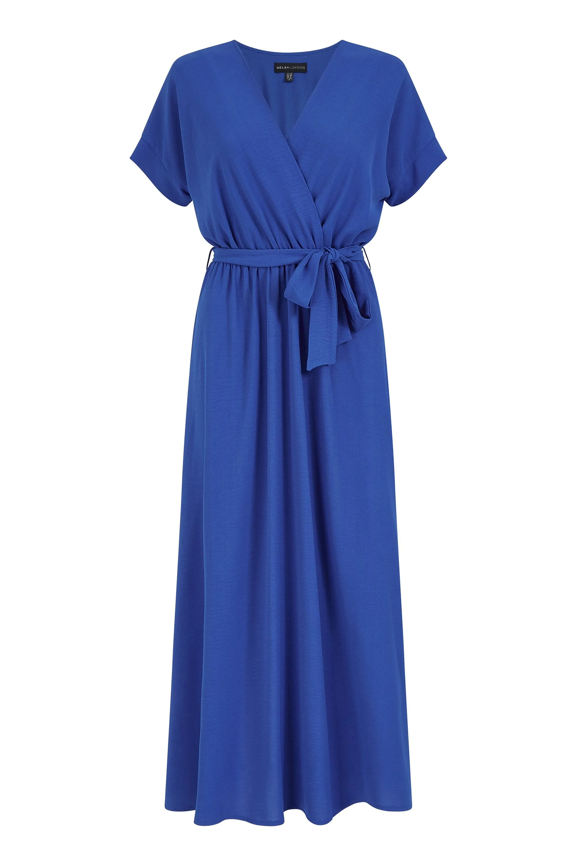 Mela Blue Kimono Sleeve Midi Dress